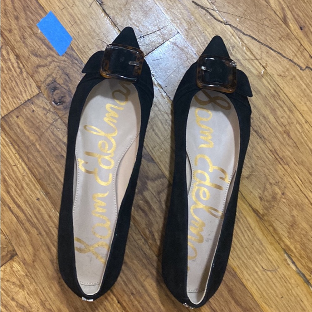 Sam Edelman Black Pointed Toe Ballet Flats